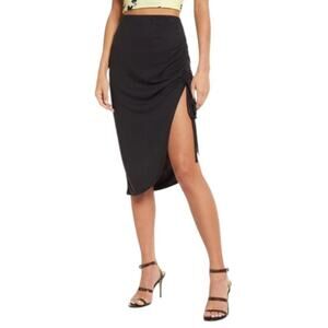 Open Edit Side Ruched Skirt In Black Size XL NWOT $45 MSRP